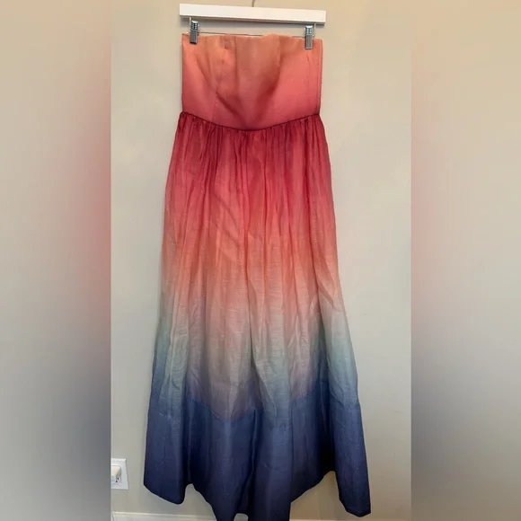 SOLD * Zimmermann Postcard Ombre Strapless Maxi Dress - Picture 2 of 9